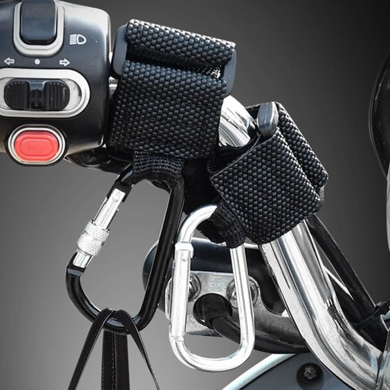 2Pcs Silver Stroller Hooks, Durable Aluminum Alloy Carabiner Clips for