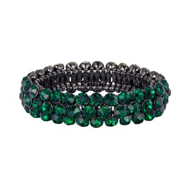 EVER FAITH Bridal Bracelet for Wedding Sparkling Crystal Rhinestone Stretch Bracelet for Women Girls Clear, Crystal, Crystal