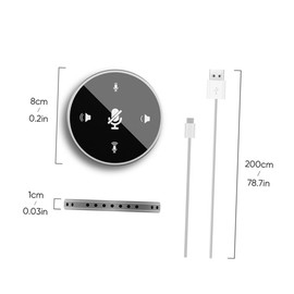 Totority USB Omnidirectional Conference Microphone for Desktop High Definition Noise Reduction Mic for Laptop for Online Meetings Live Streaming and Voice Chats