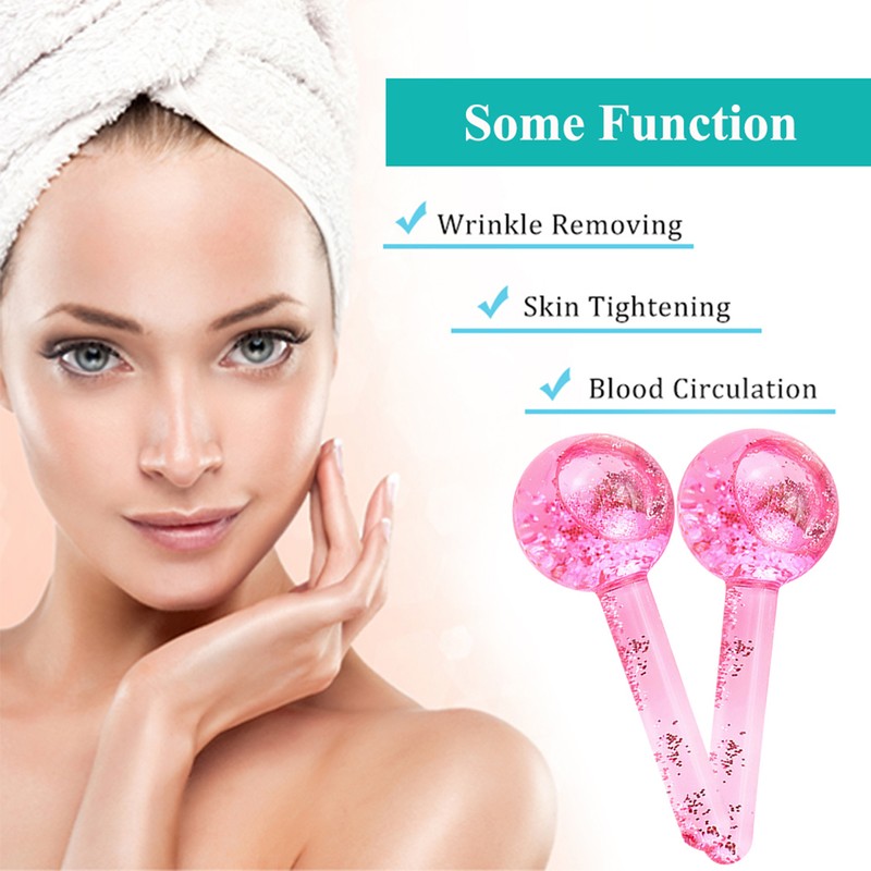2 Pcs Ice Roller Facial Ice Globes Cooling Face Ice