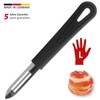 Westmark Peeler with Fixed Blade Gentle, one Size, Black/Silver