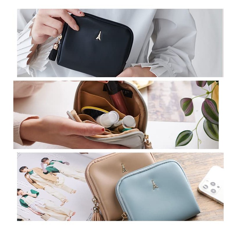 Liz Days Pouch, Compact, Tassel, Eiffel Boarding, Small Items, Cosmetic