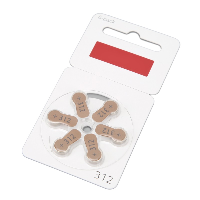 60pcs 312 Sound Aid Button Battery Long Lasting BTE Sound