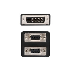Blendend DVI to VGA Splitter Cable Model DVI/M-2xHDB15/H - Length 20cm - Allows you to connect one device with DVI output to two VGA monitors simultaneously, ideal for multi-display setups