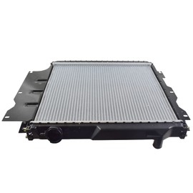 TRQ Radiator Assembly Aluminum Core Compatible with 87-95 Jeep Wrangler CH3010211 CH3010219 CH3010220 CH3010221 CH3010224 CH3010225 CU1015 CU2101