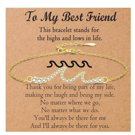 OAVOOK Gifts for Best Friend Friendship Wave Bracelets for Women Bestie Birthday Gifts Christmas, Graduation, New Year