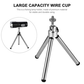 HOMSFOU Mini Fishing Tripod Stand for Outdoor Lighting,26cm 360° Rotation,Standard Screw,Never Fade,Wear-Resistant,Easy to Install
