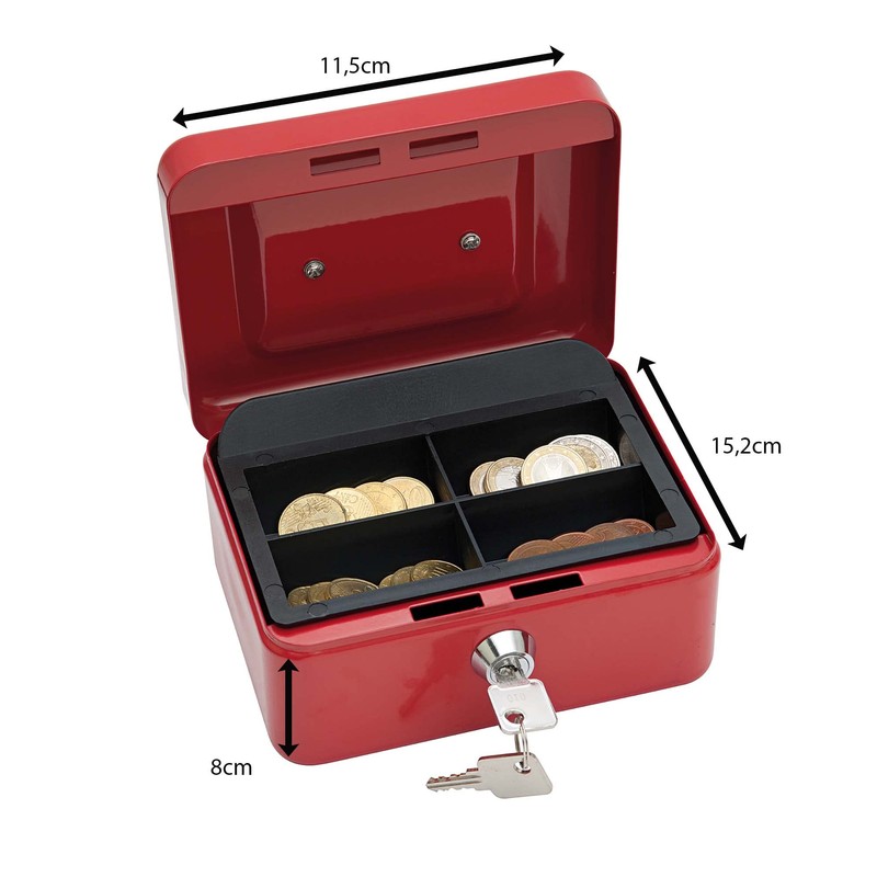 Wedo 145 102X Cash Box in Red Size 1-15.2 x
