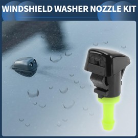 INFINAUTO Windshield Washer Nozzle Kit, Front Windshield Spray Nozzles Wiper Spray Washer Jet No.5113049AA for Chrysler Town & Country Black Green, 1 Set