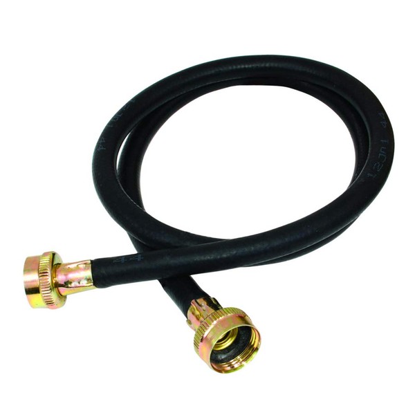 Eastman Washing Machine Drain Hose, 3/4 Inch FHT Connection, 6 Foot Black Rubber, 60325N