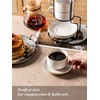 Gomakren 6 Ounce Cappuccino Cups with Saucers and Metal Stand,