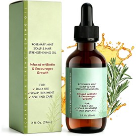 Tratamiento Capilar 59 Ml Aceite Esencial Orgnico Romero Aceite Esencial de Romero 59 ml, Apoya el Crecimiento Saludable del Cabello, Cejas, Pestañas y Barba