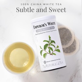 The Republic of Tea – Emperor’s 100% White Tea Bags, Steeps 50 Low-Caffeinated Cups - Refill Bag
