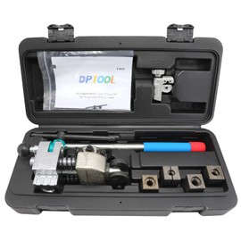 DPTOOL Brake Line Flaring Tool Kit, 45 Degree Single, Double and Bubble Flares, Brake Line and Tubing Flaring Tool for 3/16", 1/4", 5/16", 3/8" and 4.75mm Tubing, Brake Flare Tool for Steel Metal Tube