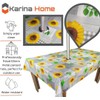 Karina Home Wipe Clean Garden Tablecloth with Parasol Hole Grey