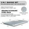 17 Inch Aluminum Baking Sheet and Stainless Steel Cooling Rack