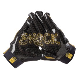 Shock Doctor Showtime Receiver Glove, Black/Gold Chain S