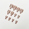 24 Pcs Champagne Gold Glitter Press On Toenails YEFIUO Acrylic