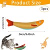 BEANPRECOY Catnip Toy, 3 Pcs Cat Fish Toy, Cat Chew