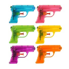 Pack of 3 Water Guns – 6 Assorted Colors Neon Water Pistols for Kids - Extended Range Water Soakers for Summer Play, Perfect for Outdoor Adventures, Bath-Time Excitement, and Party Favors
