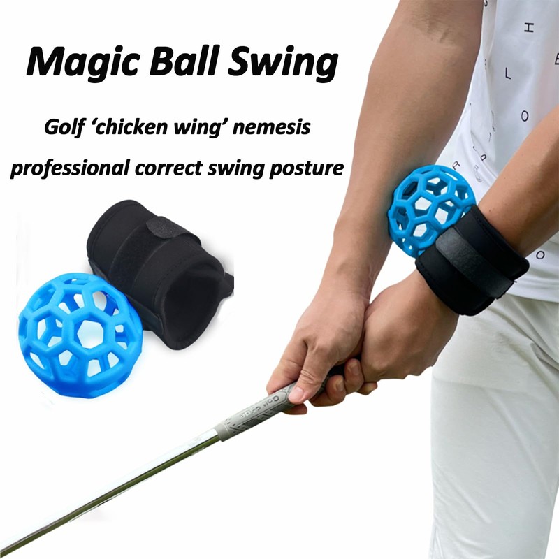 HPLSZCN Golf Swing Trainer Ball, Golf Training Aid (Orange)