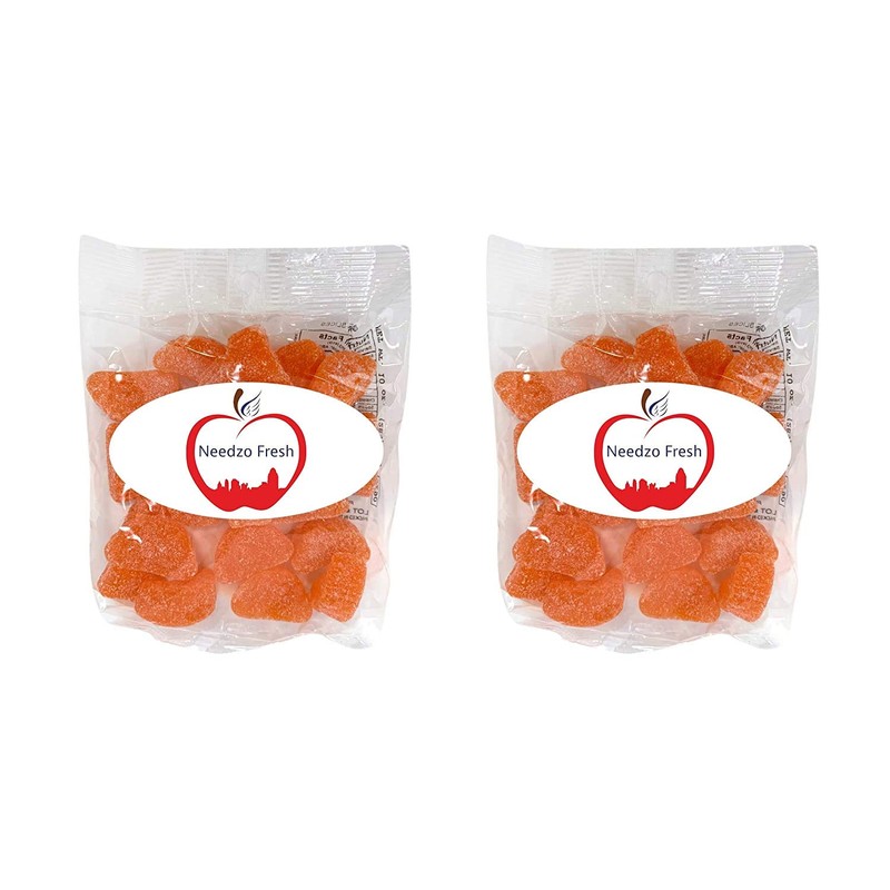 Needzo Fresh Orange Slices Wedges Candy Pieces, 2 Bags, 10