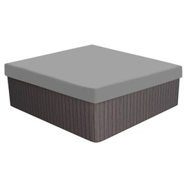 PATIKIL 96.5x96.5x11.8 inch Square Hot Tub Cover, 210D Oxford Waterproof Dustproof SPA Cover Protector Patio Furniture Covers for Hot Tub Outdoor Indoor, Gray