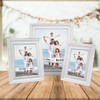 LaVie Home 4x6 Picture Frames (3 Pack, White) Rustic Photo