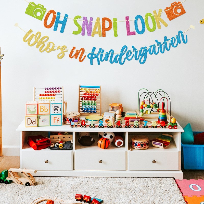 Little Man Oh Snap! Look Who’s in Kindergarten Banner, Back