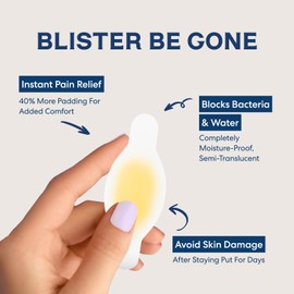 Dr. Frederick's Original SoftStick Better Blister Bandages - 24 ct - Extra Soft, Extra Stick - Grab-N-Go - Water Resistant Hydrocolloid Bandages for Blister Prevention - Toe Pack