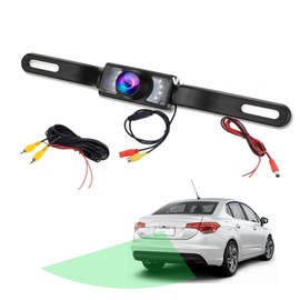 Camara de reversa para Porta Placa Automovil Vision Nocturna a Prueba de Agua facil estacionamiento