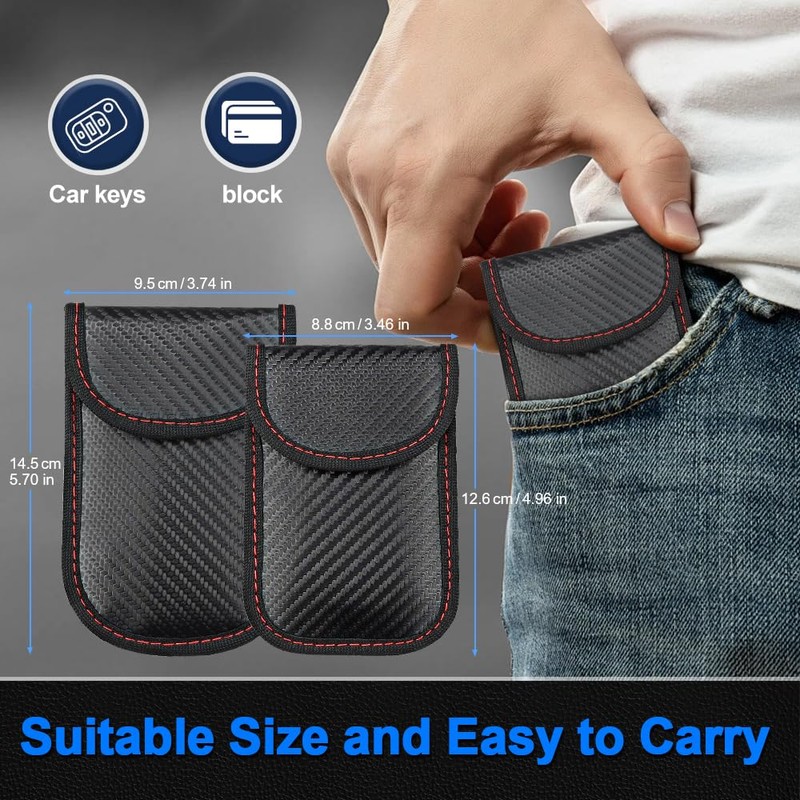 Jovbex Faraday Box with 2 Pack Faraday Bags for Key