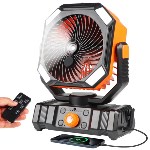 EcoLasting Misting Fan Portable with 20000mAh Rechargeable Battery 16H-58H Run