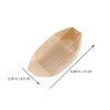Operitacx 60Pcs Disposable Sushi Boats, 6 Inch Wood Sushi Serving