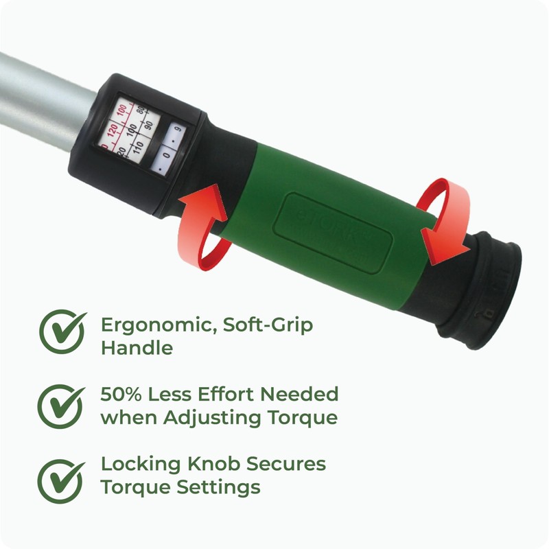 Click-Style Torque Wrench - ⅜” Drive 50 - 250 in.