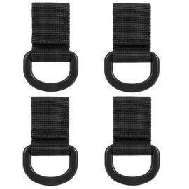 FRTKK Tactical D-Ring Clip with Hook & Loop for Backpack Accessories Kettle Key Holder, Military D-Ring Adaptor for Molle Bags Webbing Attachment Strap