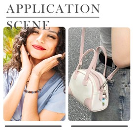 KISSITTY 132 PCS Alloy Rhinestone European Beads Large Hole Bead Assorted Spacer Loose Beads for Pens,Crystal Clay Pave Rhinestones Bead for DIY Crafts Necklace Bracelet Jewelry Making