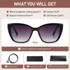 PUBOWT Bifocal Reading Sunglasses for Women Oversized Cat eye Fashion
