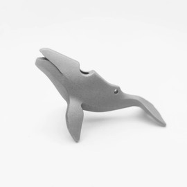 MOODTOWN Handcrafted Stainless Steel Whale Whistle Keychain