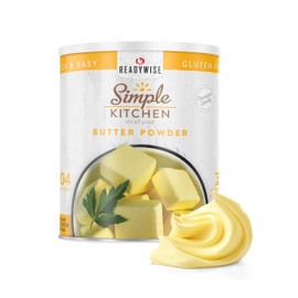 READYWISE - Simple Kitchen, Butter Powder, 204 Servings, Long Term Food Supply, Canned Butter, Baking Supplies, Survival Food, Camping Meals, 10 Can Powdered Butter, Dry Butter for Pantry