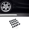 DERCLIVE 20pcs 17mm Plastic Wheel Bolt Nut Cover Caps with