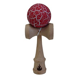 White/Red Crackle Kendama