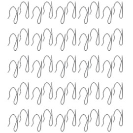 Heavy Duty Zinc Metal Drapery Pin Hooks (50 Pack) for Pencil Pleat Curtains