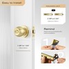 Leydebong 6 Pack Gold Ball Door Knobs with Lock, Keyless