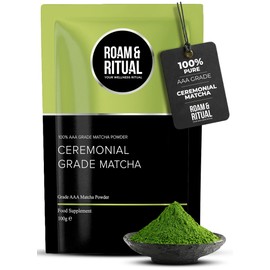 Matcha Powder Ceremonial Grade 100g | Pure AAA Grade Ceremonial Matcha Vibrant Green Powder | Powerful Source of Antioxidants | Nutritional Supplement 100g by Roam & Ritual™
