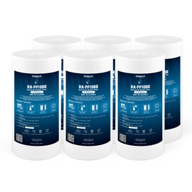Ronaqua 10" x 4.5" Big Sediment Replacement Water Filter Cartridge, 5 Micron, NSF Certified, for Whole House, Compatible with RFC-BBSA, W15-PR, WFHD13001B, GXWH35F, HF45-10BLBK10PR and AP817, 6 Pack