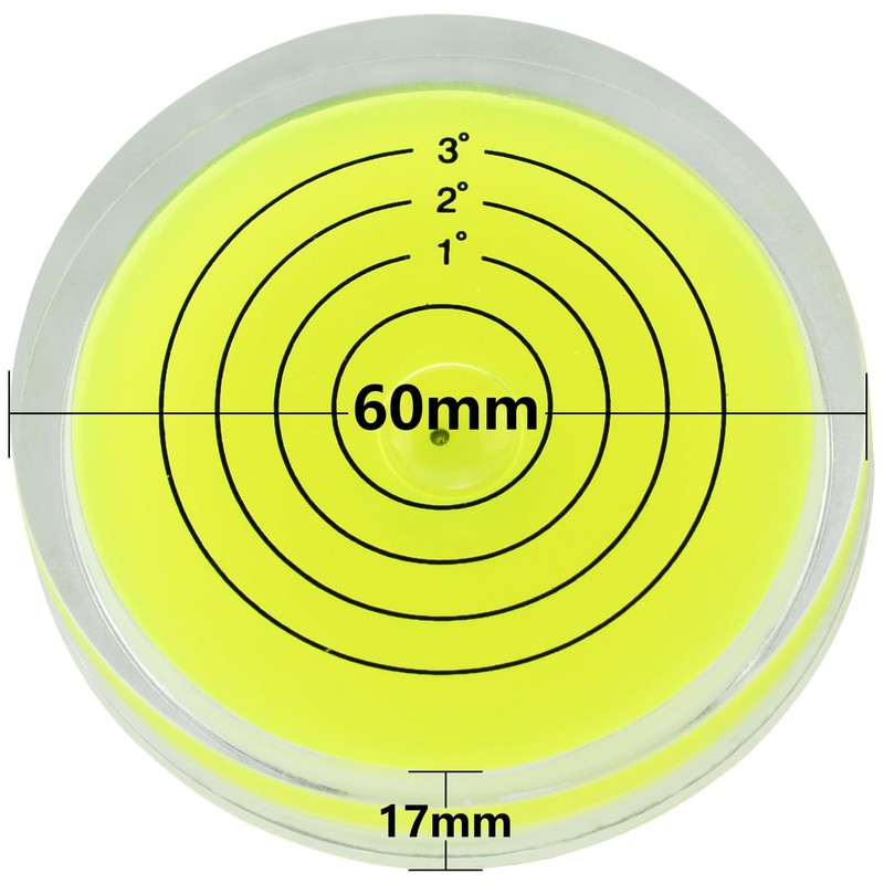 JYK Bubble Spirit Level 60x12mm Degree Marked Surface Circular Level