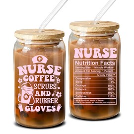 NewEleven Nurse Gifts For Women, Nursing Student, Nurses Practitioner, Registered Nurse - Gifts For Nurses From Friend, Family And Coworker - 16 Oz Coffee Glass