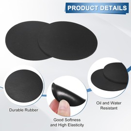 M METERXITY 20-Pack Rubber Solid Discs Washers, 55mm OD x 1.5mm Thickness Anti-Vibration Noise-Reducing Rubber Spacer Pads Gasket Bushings for HVAC/Washing Machines/Furniture/DIY Gasket Craft