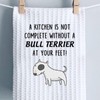 PWHAOO Bull Terrier Kitchen Towel A Kitchen is Not Complete